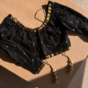 2 Piece Black Indian Dress Skirt Lehenga